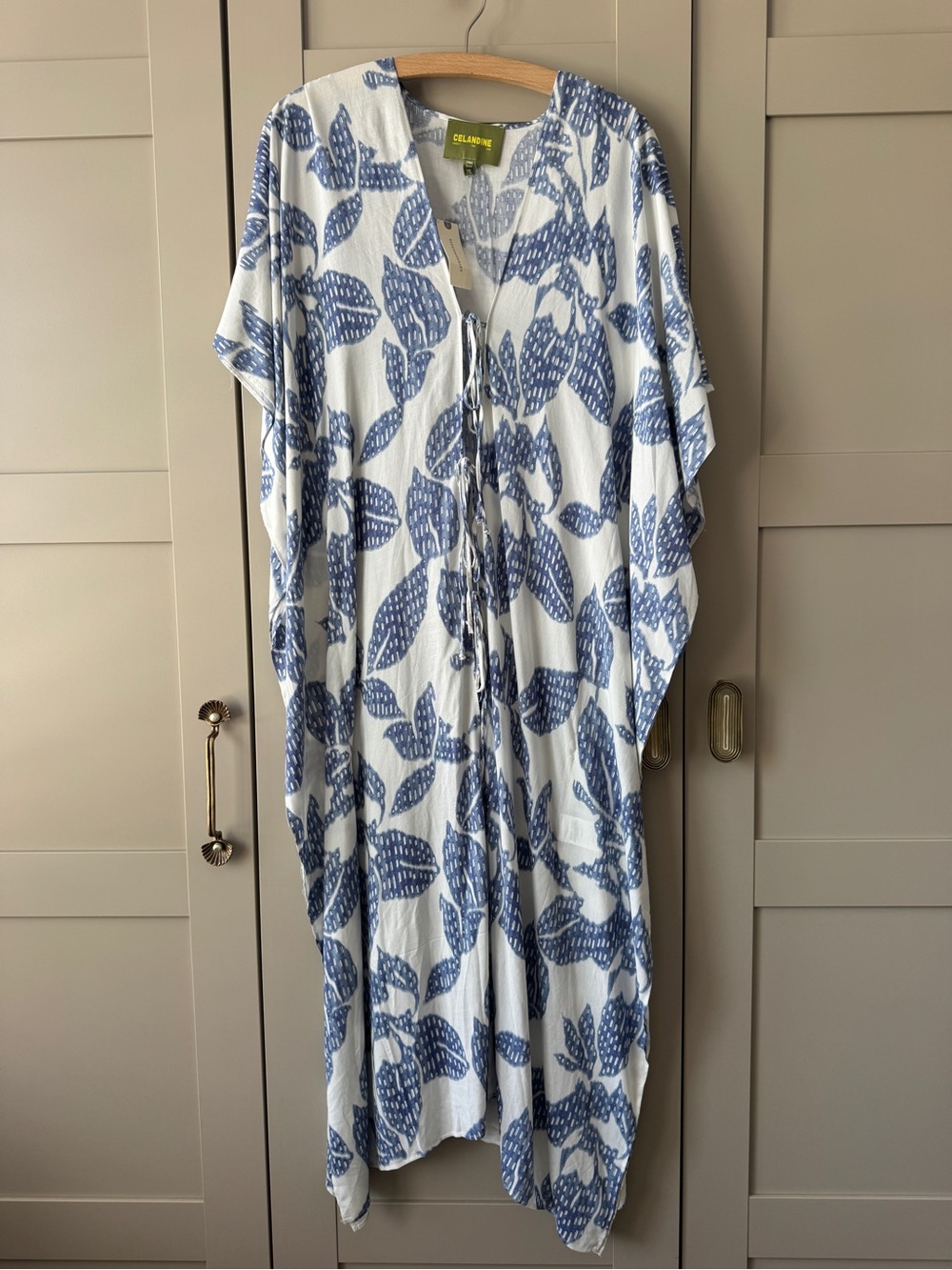 Celandine Botanical Sheer Kaftan ANTHROPOLOGIE